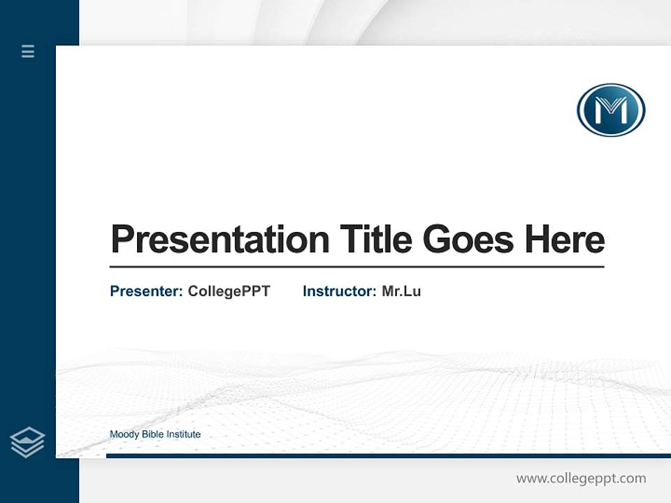 Moody Bible Institute Thesis Proposal/Graduation Defense PPT Template4:3 ratio PPT effect preview image5