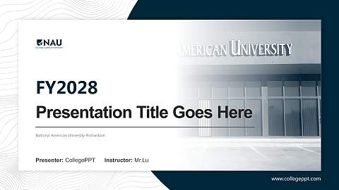 National American University-Richardson Academic Presentation/Research Findings Report PPT Template