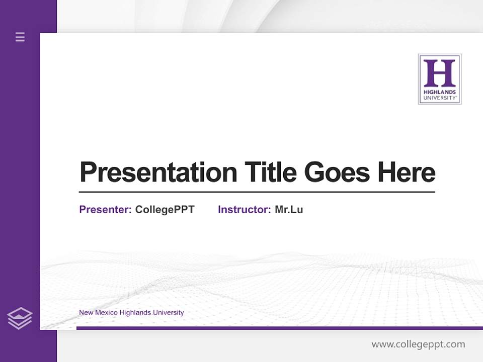 New Mexico Highlands University Thesis Proposal/Graduation Defense PPT Template4:3 ratio PPT effect preview image5
