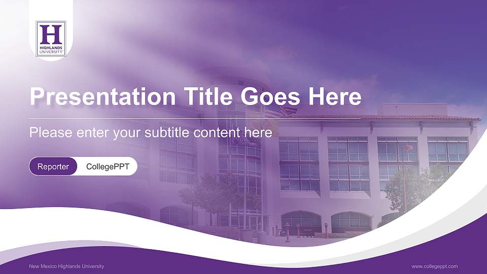 New Mexico Highlands University Lecture Sharing and Networking Event PPT Template16:9 ratio PPT effect preview image
