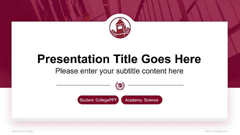 Morehouse College National Scholarship Defense PPT Template