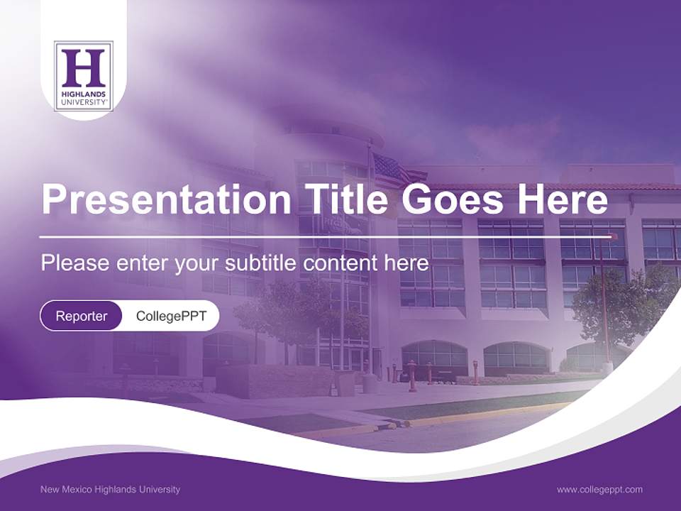 New Mexico Highlands University Lecture Sharing and Networking Event PPT Template4:3 ratio PPT effect preview image4