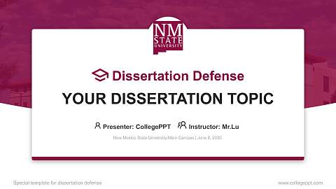 New Mexico State University-Main Campus Graduation Thesis Defense PPT Template