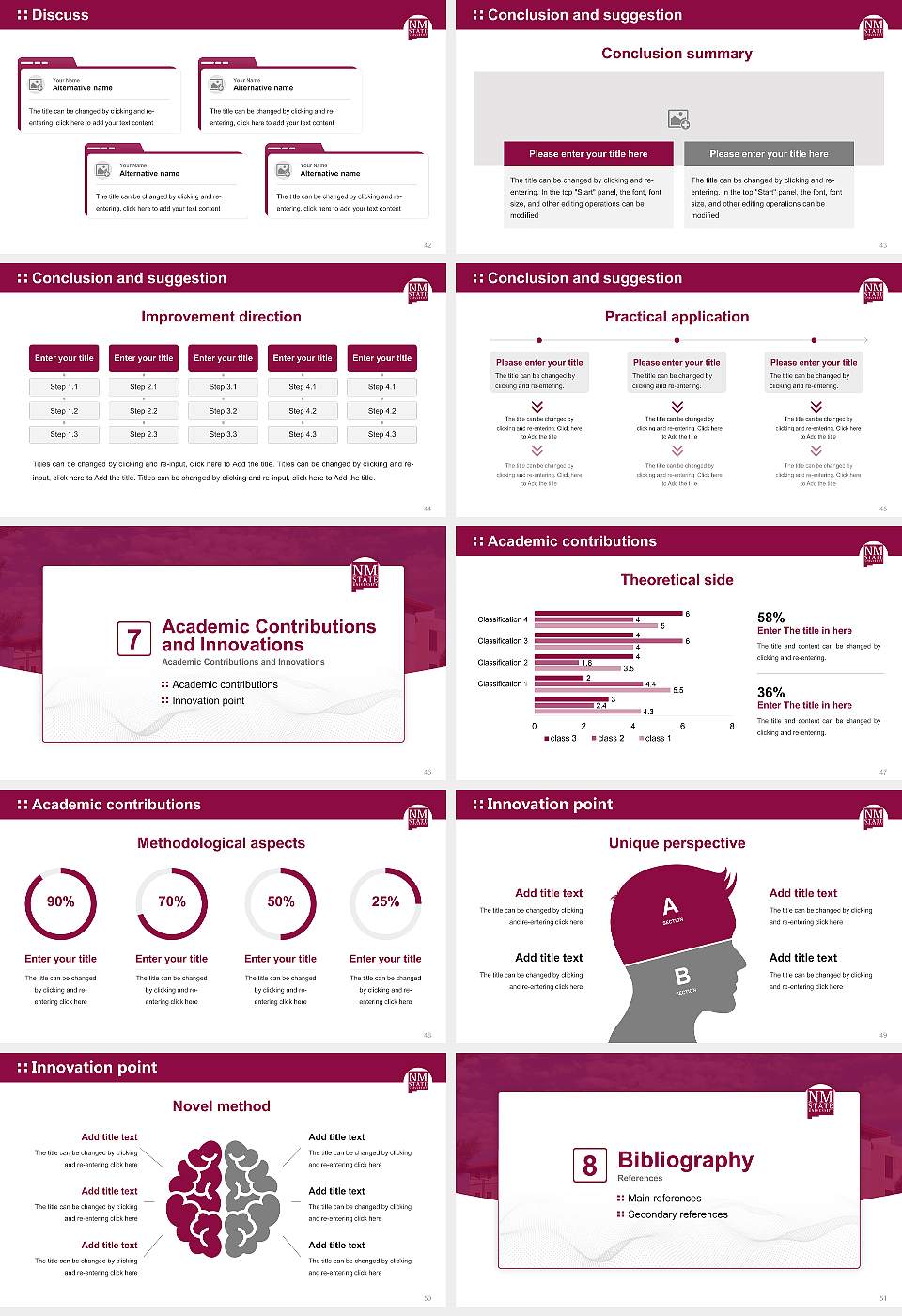 New Mexico State University-Main Campus Graduation Thesis Defense PPT Template16:9 ratio PPT effect preview image6