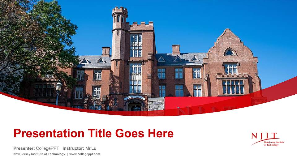 New Jersey Institute of Technology Course/Courseware Creation PPT Template16:9 ratio PPT effect preview image