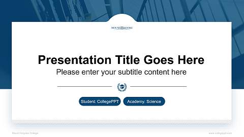 Mount Holyoke College National Scholarship Defense PPT Template