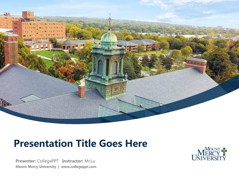 Mount Mercy University Course/Courseware Creation PPT Template4:3 ratio PPT effect preview image5