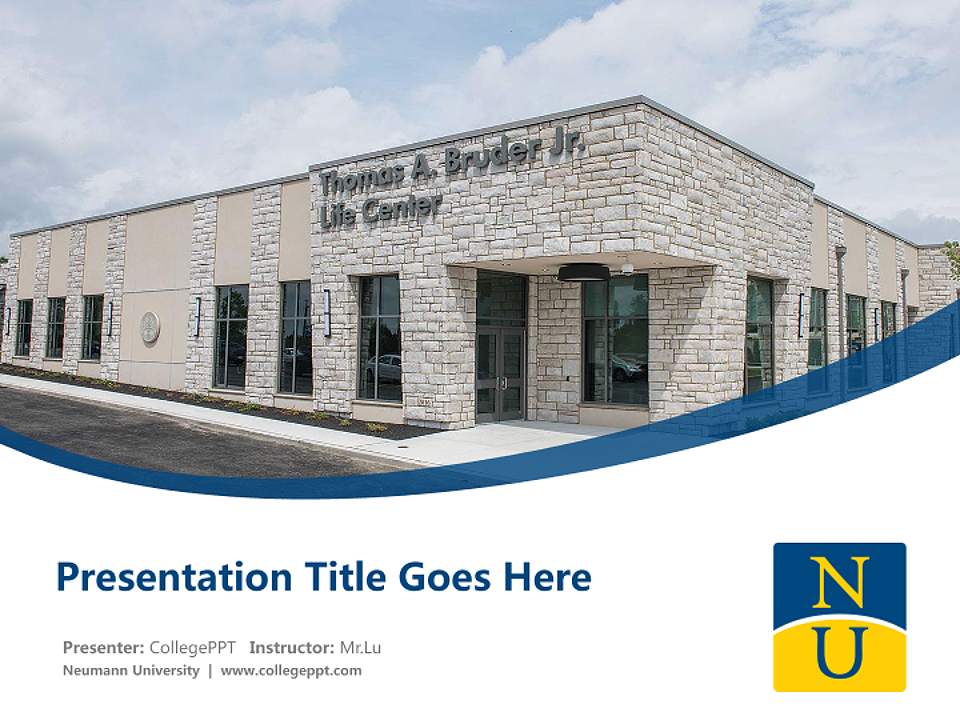 Neumann University Course/Courseware Creation PPT Template4:3 ratio PPT effect preview image5