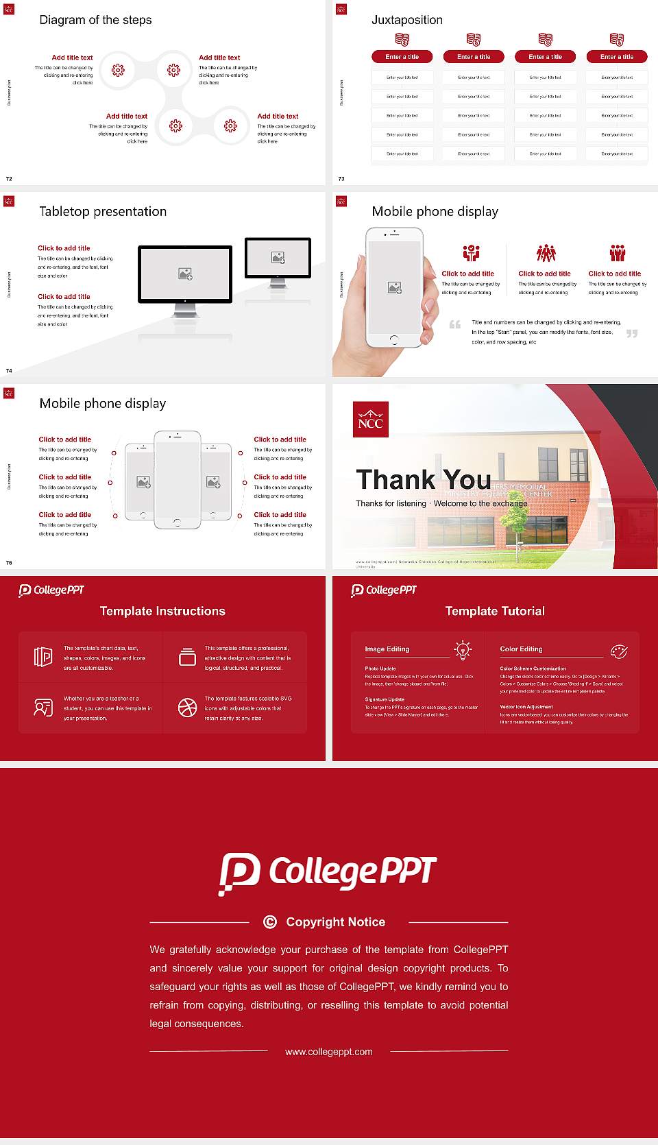 Nebraska Christian College of Hope International University Competition/Entrepreneurship Contest PPT Template16:9 ratio PPT effect preview image9