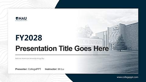National American University-Kings Bay Academic Presentation/Research Findings Report PPT Template