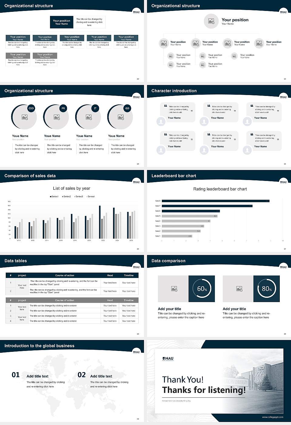 National American University-Kings Bay Academic Presentation/Research Findings Report PPT Template16:9 ratio PPT effect preview image4