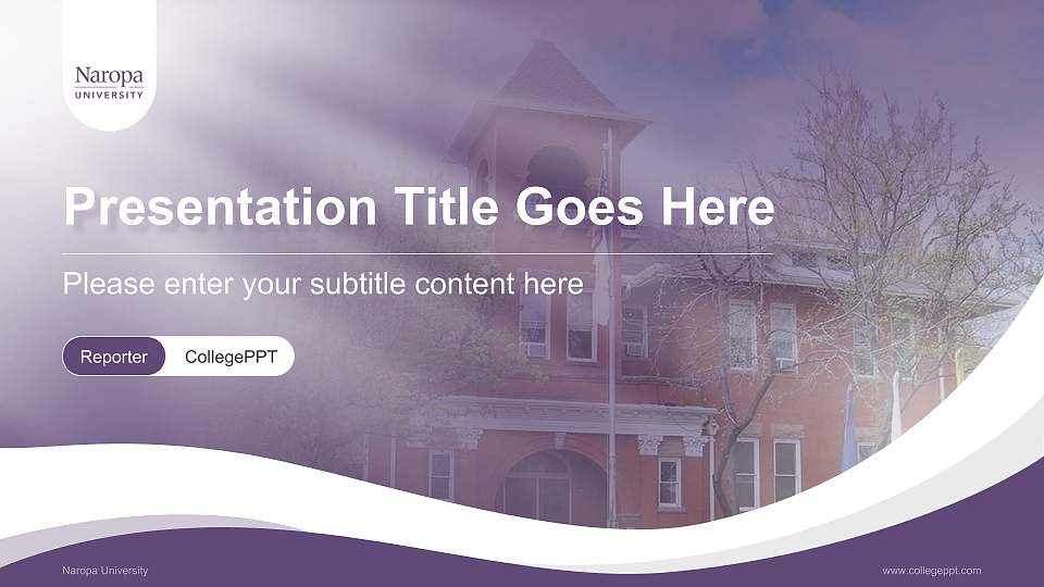 Naropa University Lecture Sharing and Networking Event PPT Template16:9 ratio PPT effect preview image