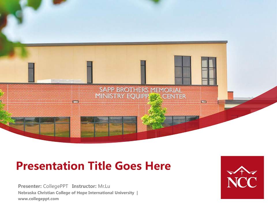Nebraska Christian College of Hope International University Course/Courseware Creation PPT Template4:3 ratio PPT effect preview image5