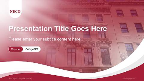 New England College of Optometry Lecture Sharing and Networking Event PPT Template