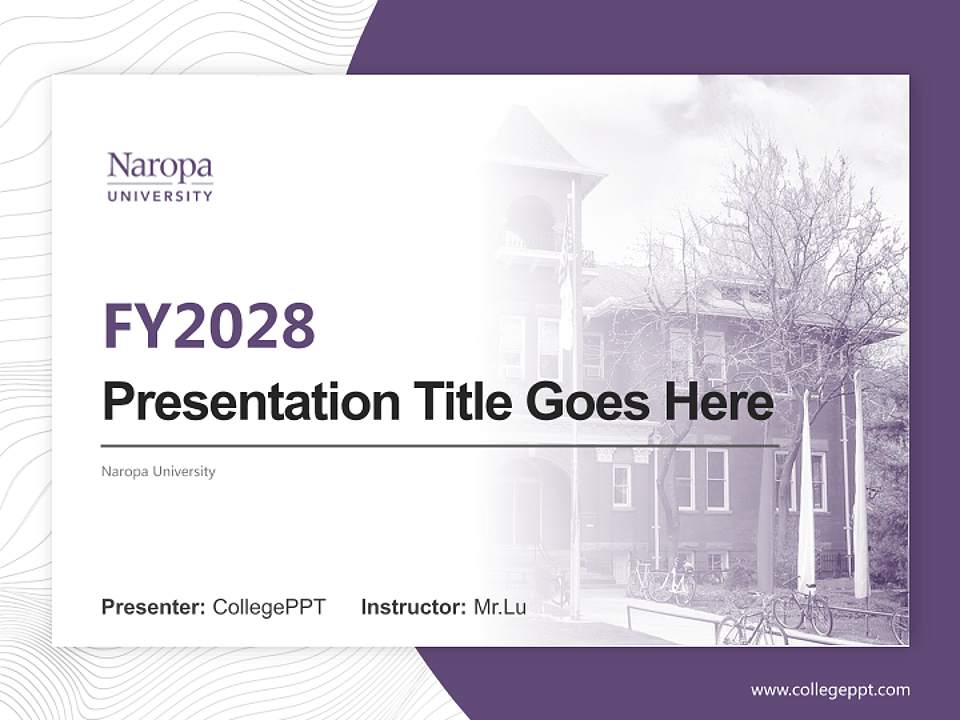 Naropa University Academic Presentation/Research Findings Report PPT Template4:3 ratio PPT effect preview image5