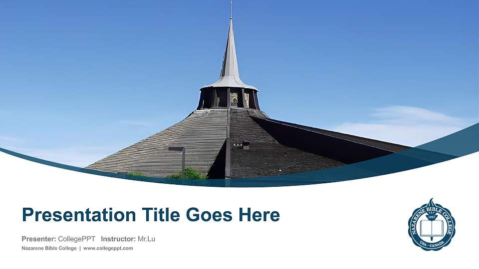 Nazarene Bible College Course/Courseware Creation PPT Template16:9 ratio PPT effect preview image