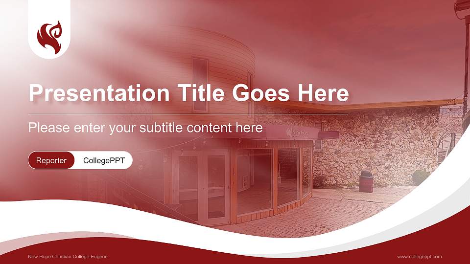 New Hope Christian College-Eugene Lecture Sharing and Networking Event PPT Template16:9 ratio PPT effect preview image