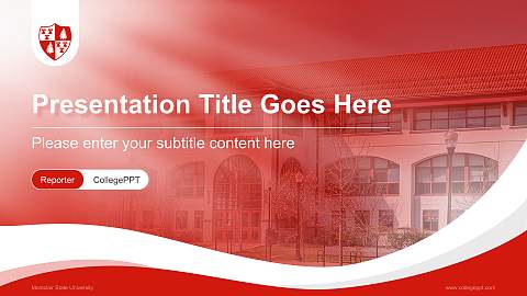 Montclair State University Lecture Sharing and Networking Event PPT Template