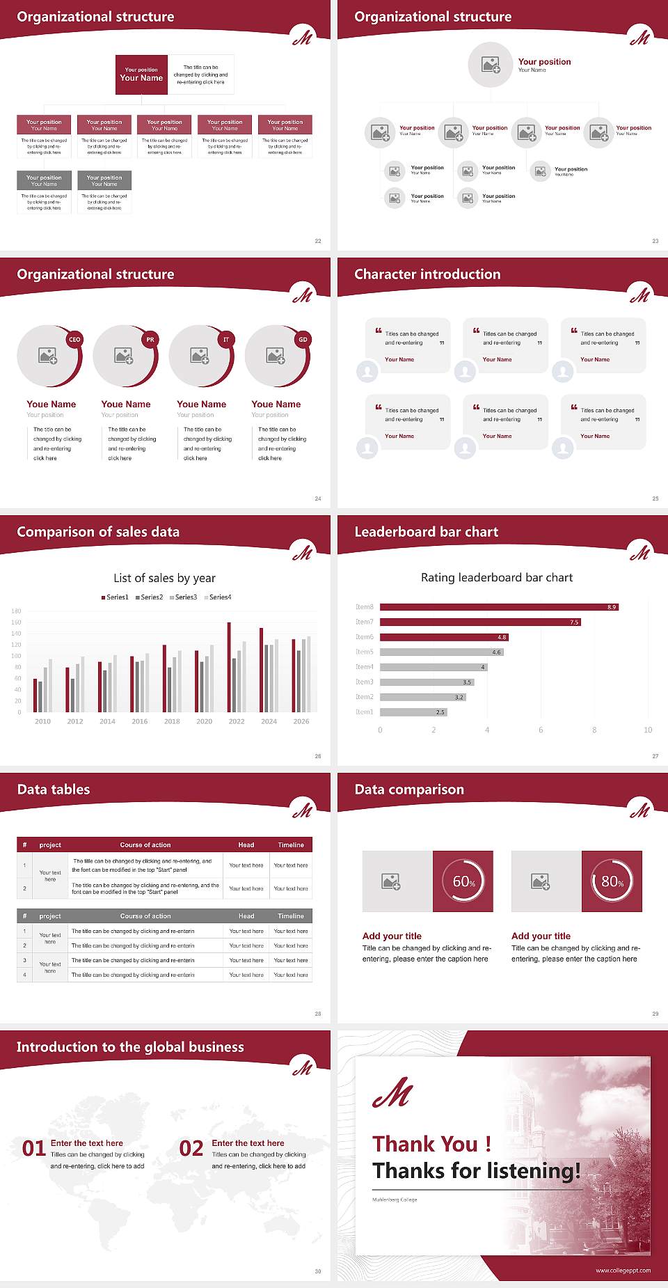 Muhlenberg College Academic Presentation/Research Findings Report PPT Template4:3 ratio PPT effect preview image4