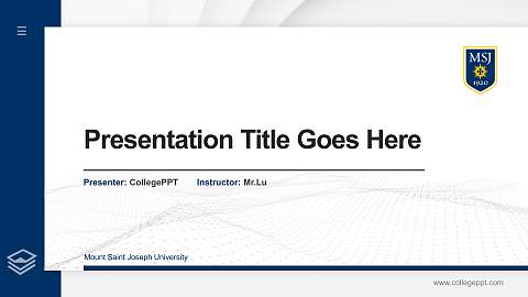 Mount Saint Joseph University Thesis Proposal/Graduation Defense PPT Template