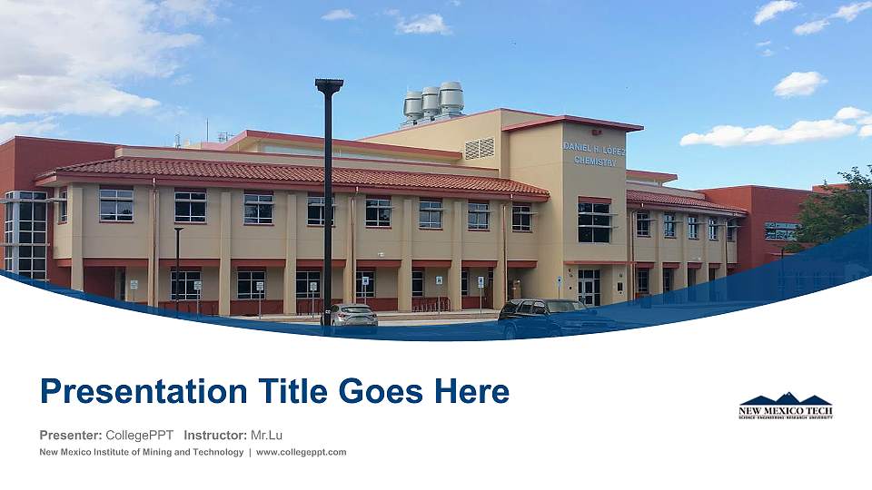New Mexico Institute of Mining and Technology Course/Courseware Creation PPT Template16:9 ratio PPT effect preview image