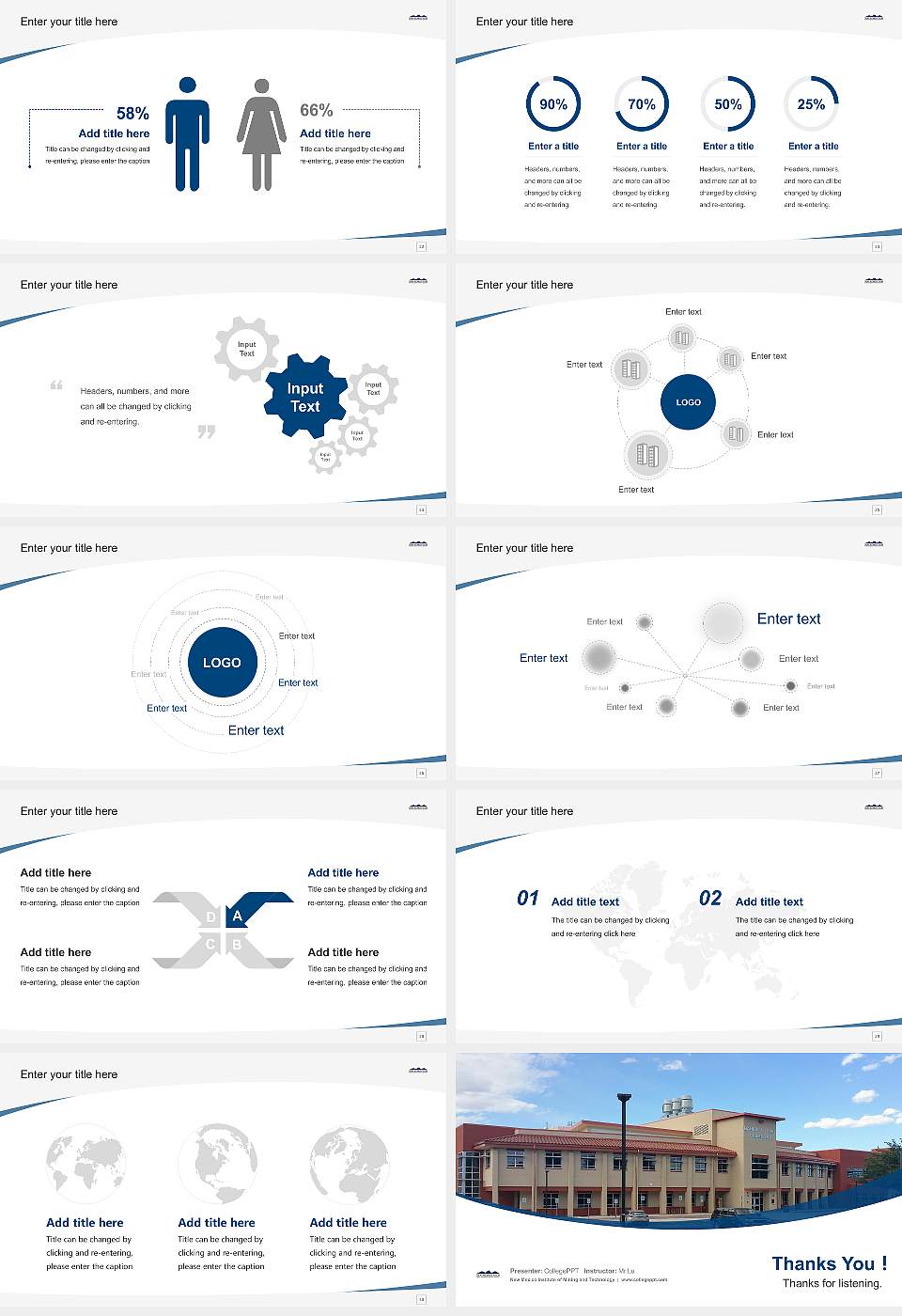 New Mexico Institute of Mining and Technology Course/Courseware Creation PPT Template16:9 ratio PPT effect preview image4