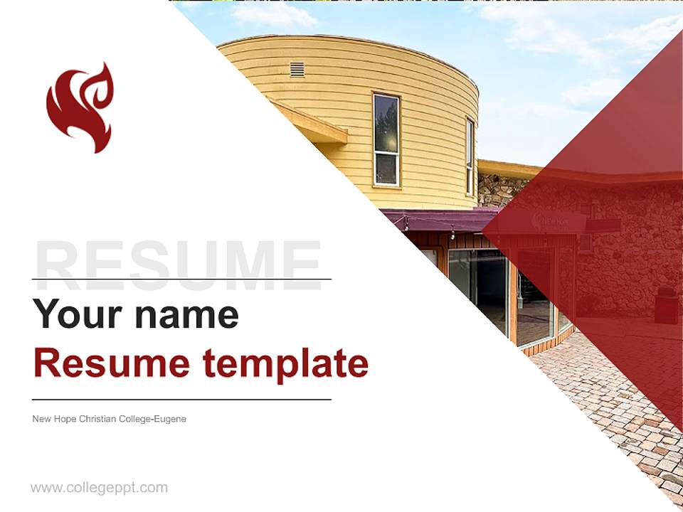 New Hope Christian College-Eugene Resume PPT Template4:3 ratio PPT effect preview image5
