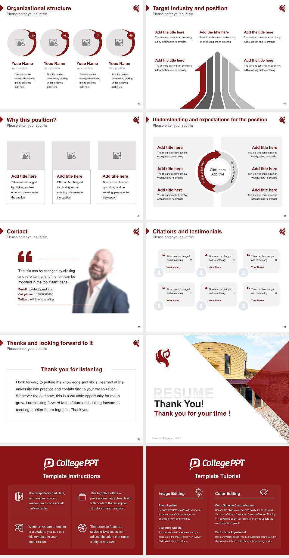 New Hope Christian College-Eugene Resume PPT Template4:3 ratio PPT effect preview image4