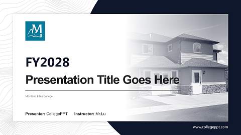 Montana Bible College Academic Presentation/Research Findings Report PPT Template