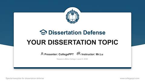 Nazarene Bible College Graduation Thesis Defense PPT Template
