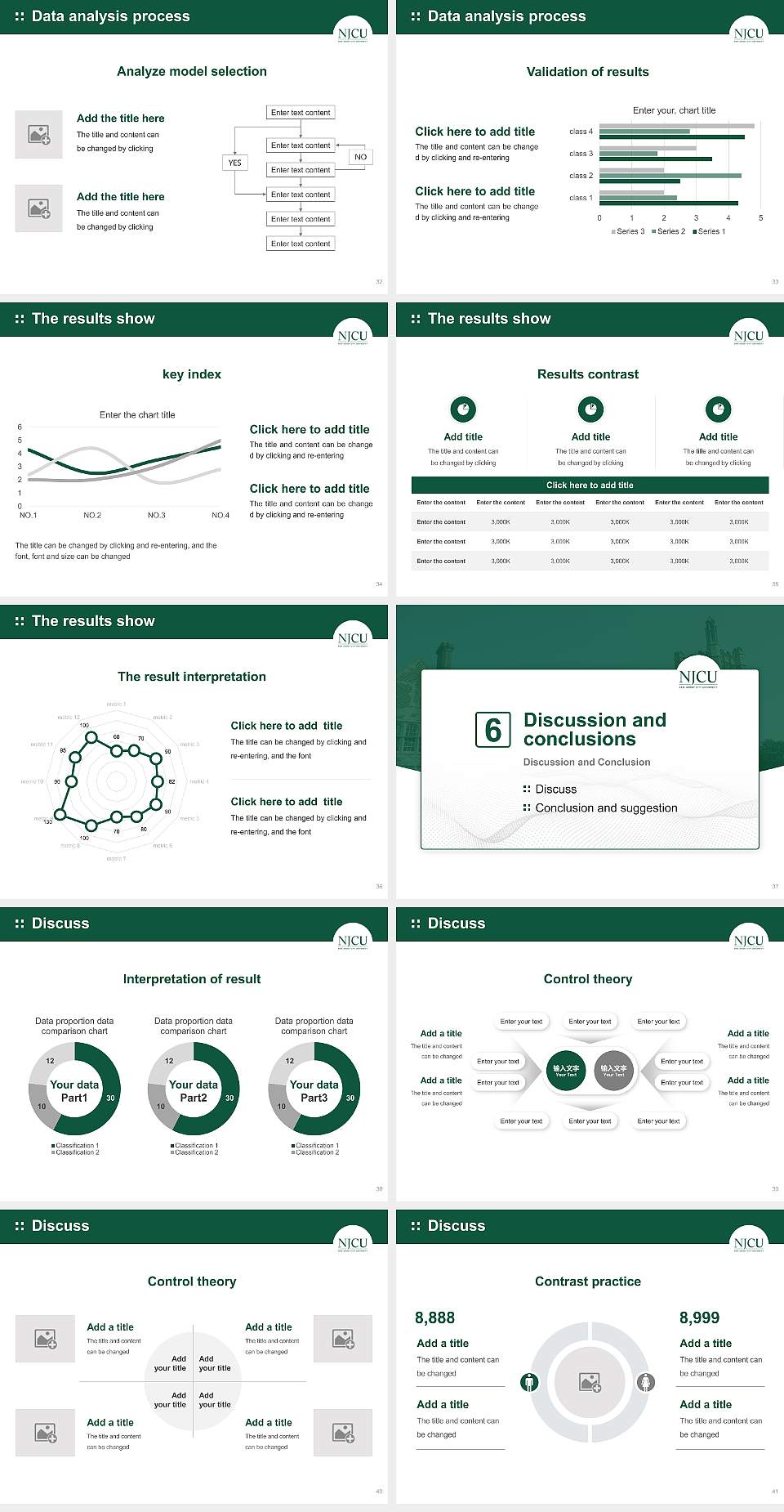 New Jersey City University Graduation Thesis Defense PPT Template4:3 ratio PPT effect preview image5