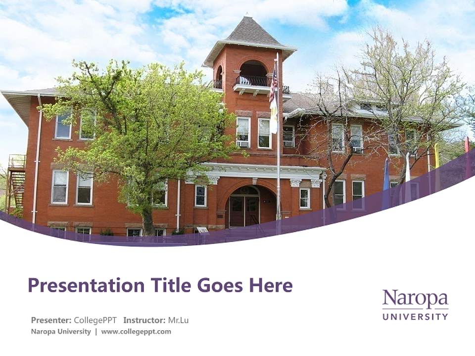 Naropa University Course/Courseware Creation PPT Template4:3 ratio PPT effect preview image5