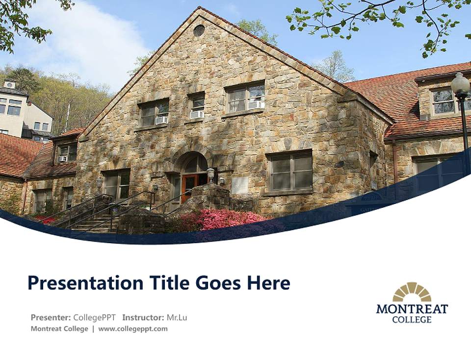 Montreat College Course/Courseware Creation PPT Template4:3 ratio PPT effect preview image5
