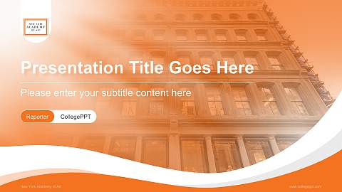 New York Academy of Art Lecture Sharing and Networking Event PPT Template
