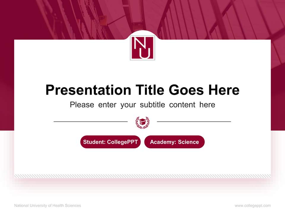 National University of Health Sciences National Scholarship Defense PPT Template4:3 ratio PPT effect preview image4