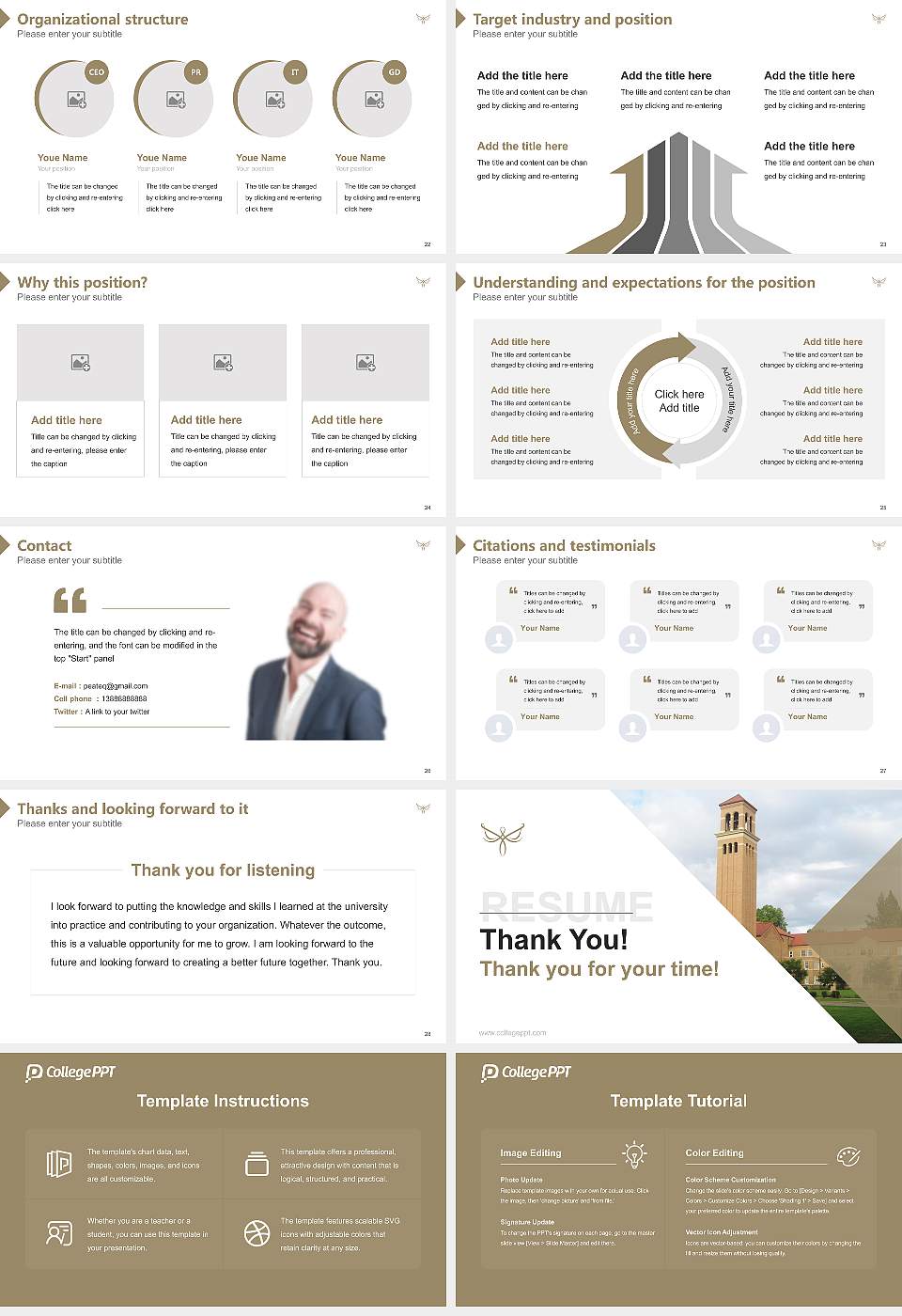 Mount Angel Seminary Resume PPT Template16:9 ratio PPT effect preview image4