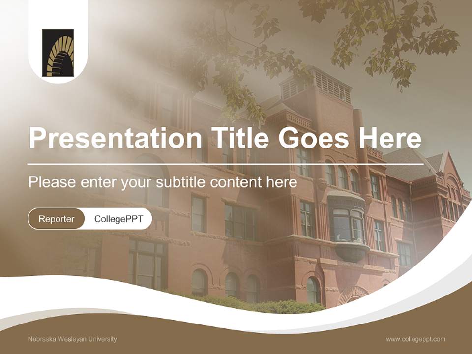 Nebraska Wesleyan University Lecture Sharing and Networking Event PPT Template4:3 ratio PPT effect preview image4