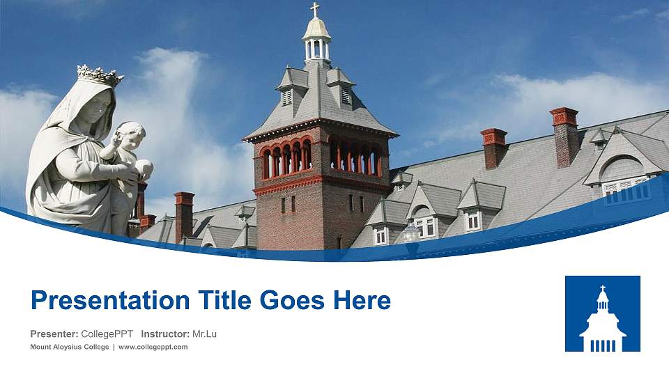 Mount Aloysius College Course/Courseware Creation PPT Template16:9 ratio PPT effect preview image
