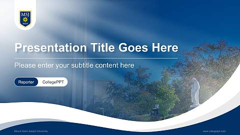 Mount Saint Joseph University Lecture Sharing and Networking Event PPT Template