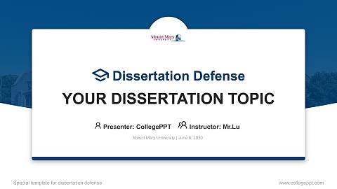 Mount Mary University Graduation Thesis Defense PPT Template