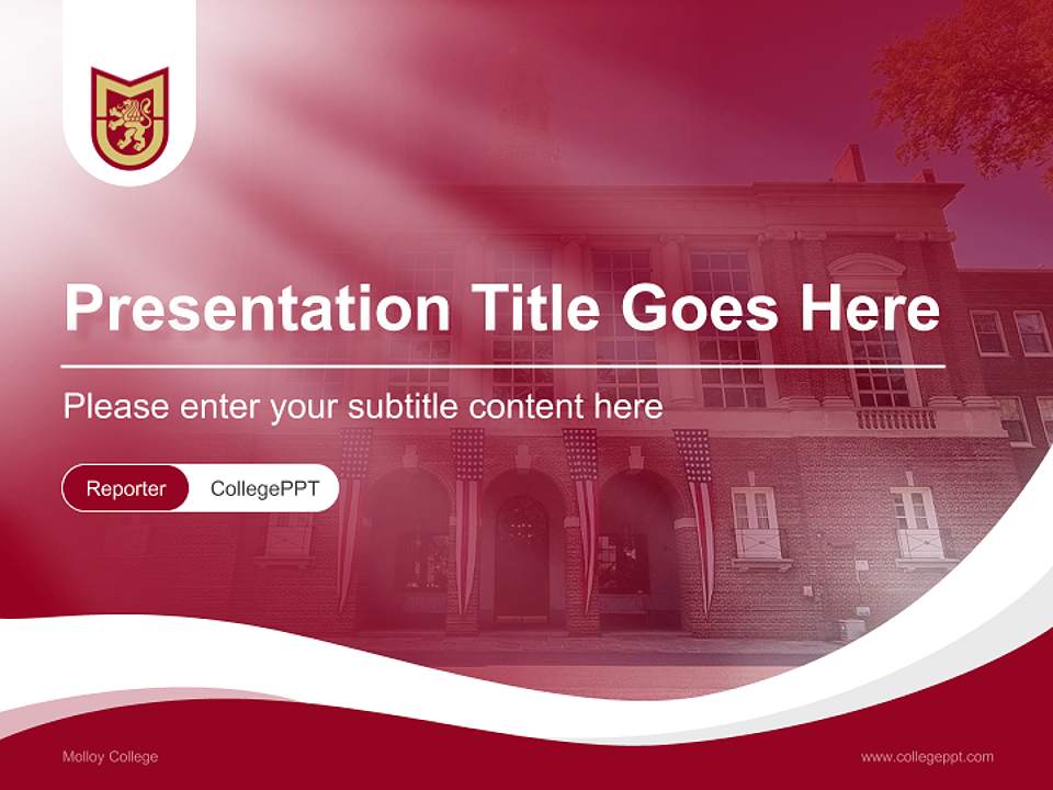 Molloy College Lecture Sharing and Networking Event PPT Template4:3 ratio PPT effect preview image4