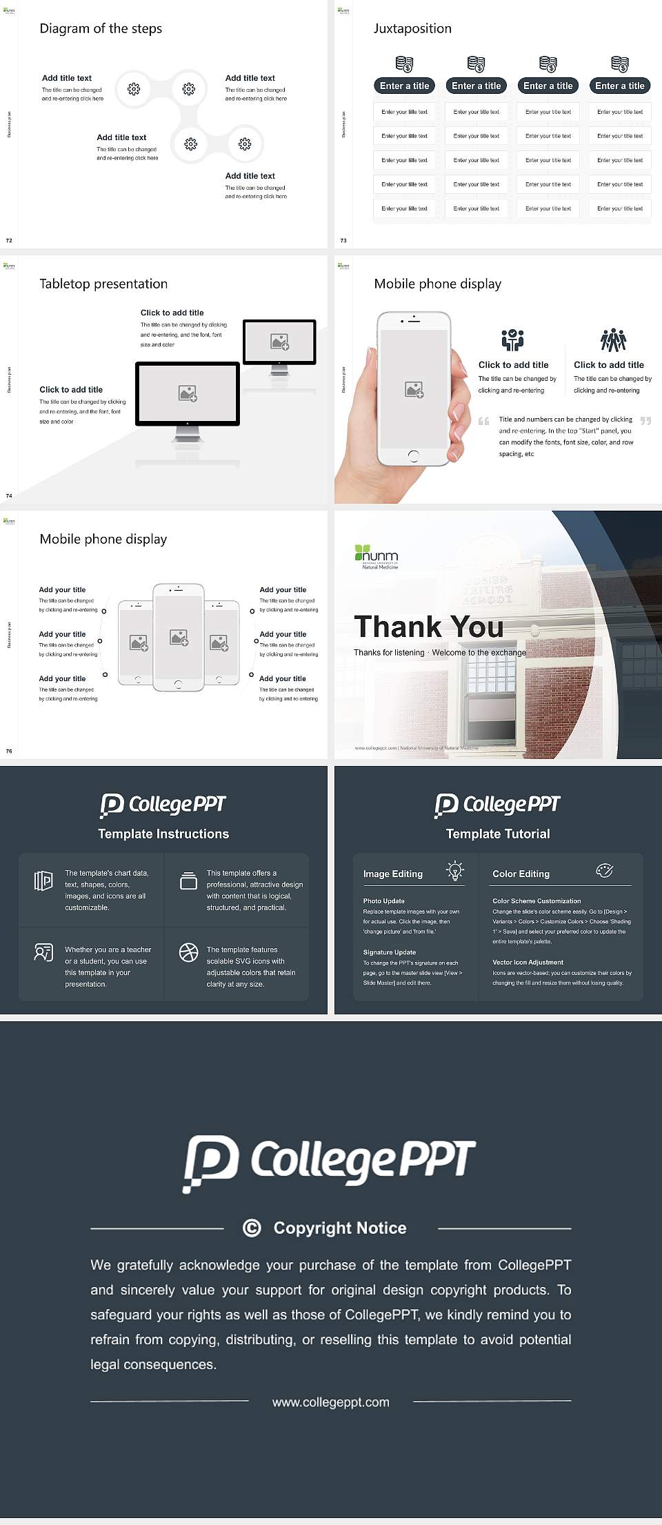 National University of Natural Medicine Competition/Entrepreneurship Contest PPT Template4:3 ratio PPT effect preview image9