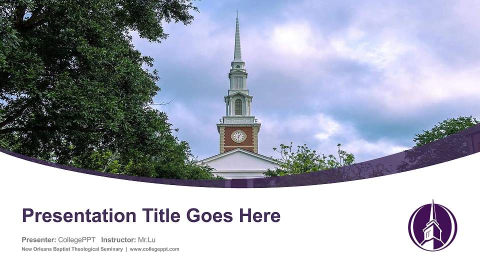 New Orleans Baptist Theological Seminary Course/Courseware Creation PPT Template16:9 ratio PPT effect preview image