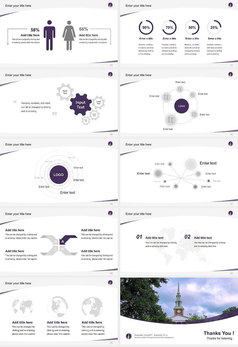 New Orleans Baptist Theological Seminary Course/Courseware Creation PPT Template16:9 ratio PPT effect preview image4