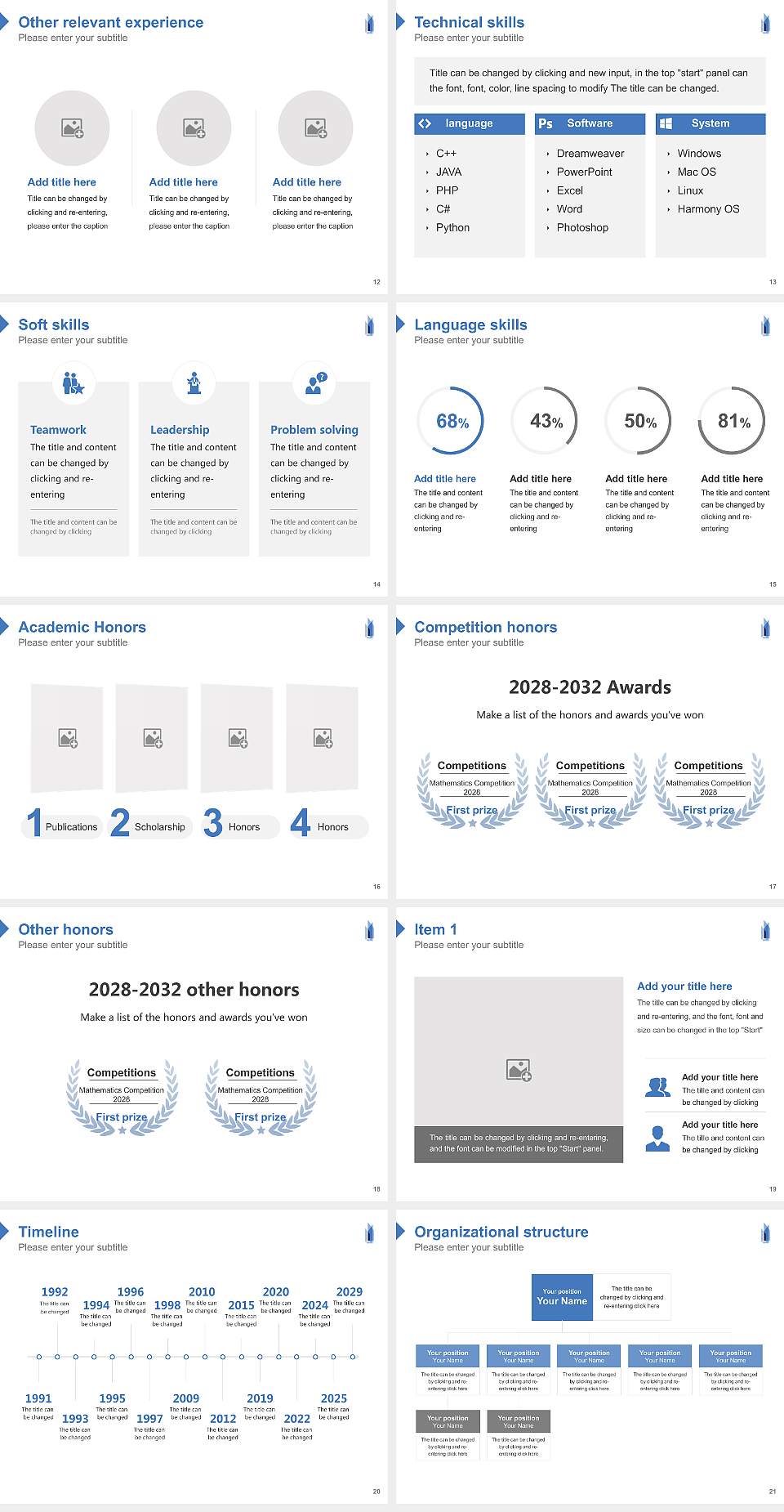 New Brunswick Theological Seminary Resume PPT Template4:3 ratio PPT effect preview image3