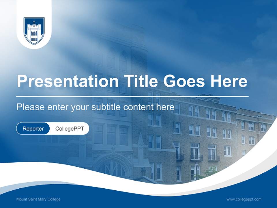 Mount Saint Mary College Lecture Sharing and Networking Event PPT Template4:3 ratio PPT effect preview image4