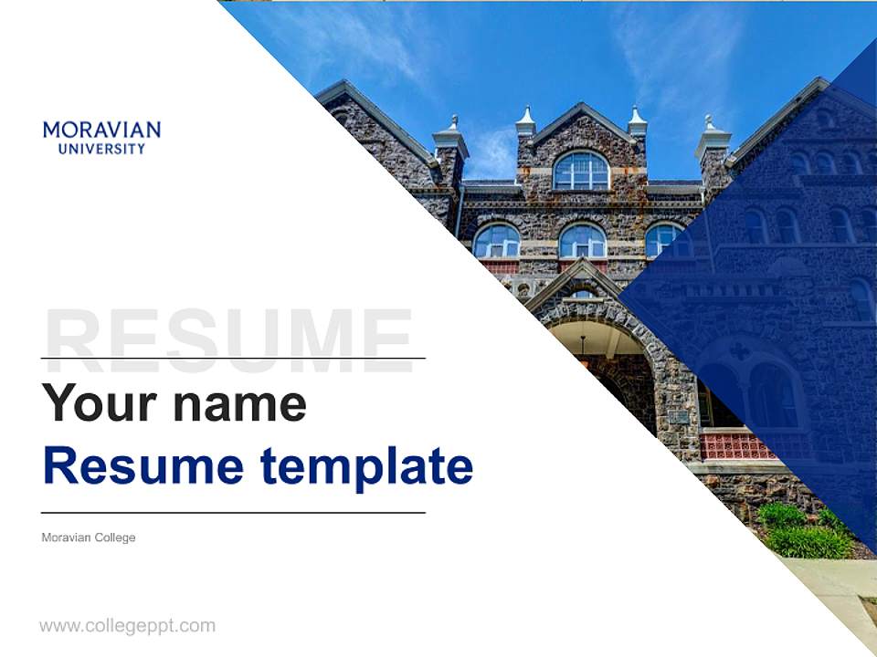 Moravian College Resume PPT Template4:3 ratio PPT effect preview image5