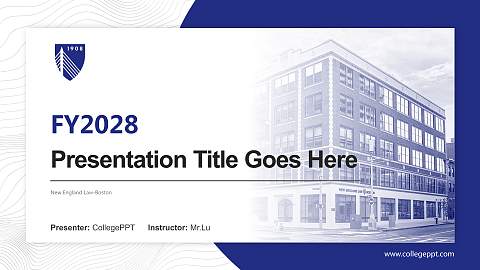 New England Law-Boston Academic Presentation/Research Findings Report PPT Template