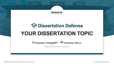 Montserrat College of Art Graduation Thesis Defense PPT Template