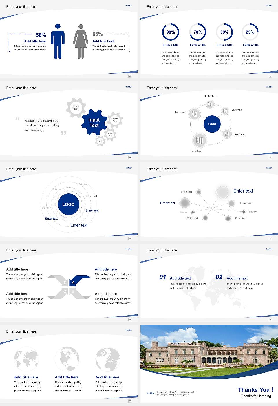 New College of Florida Course/Courseware Creation PPT Template16:9 ratio PPT effect preview image4